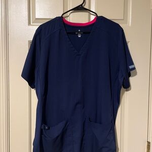 Med Couture Navy Scrub Top